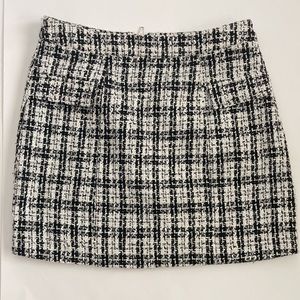 Forever 21 Tweed Mini Skirt Black/White Medium Women’s